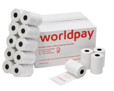 Worldpay Branded Rolls - FSC Approved & BPA Free